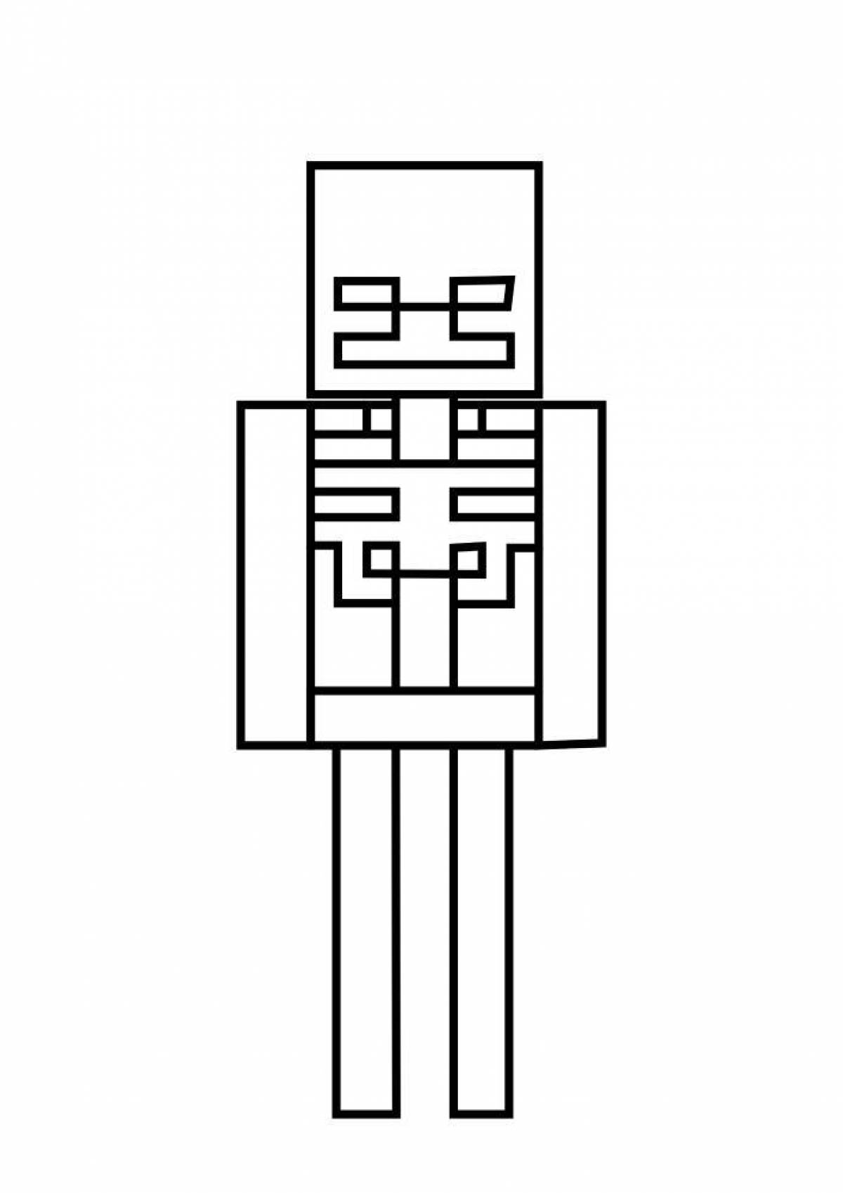 Как нарисовать скелета майнкрафт