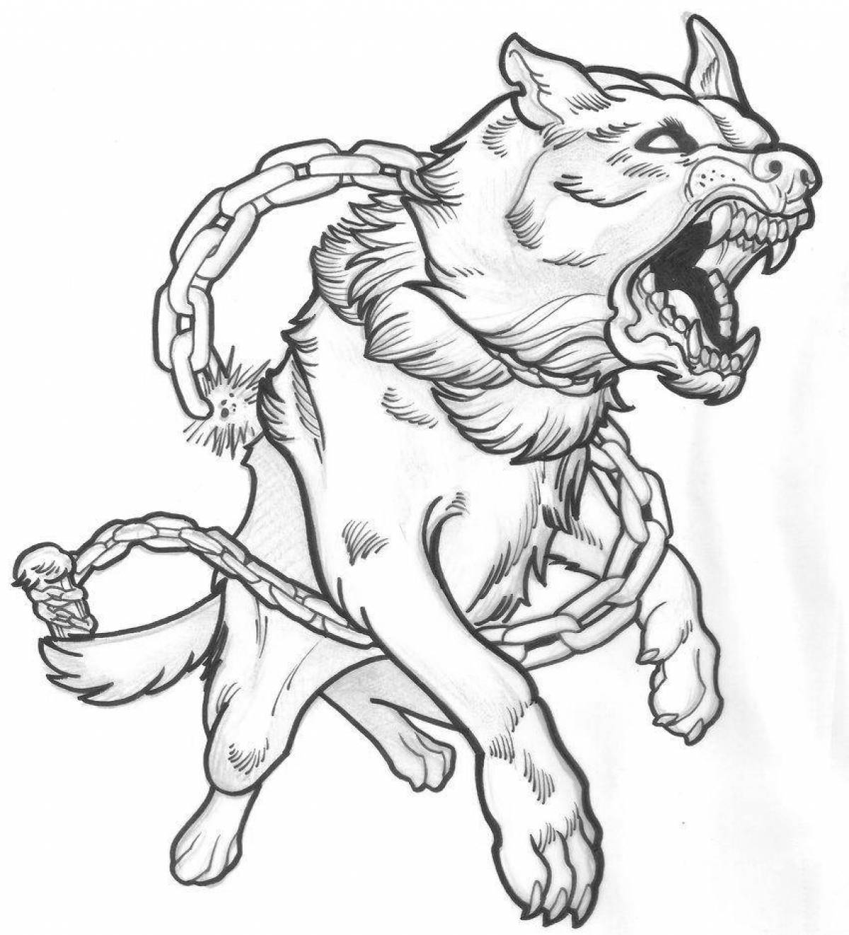 Злая собака рисунок карандашом