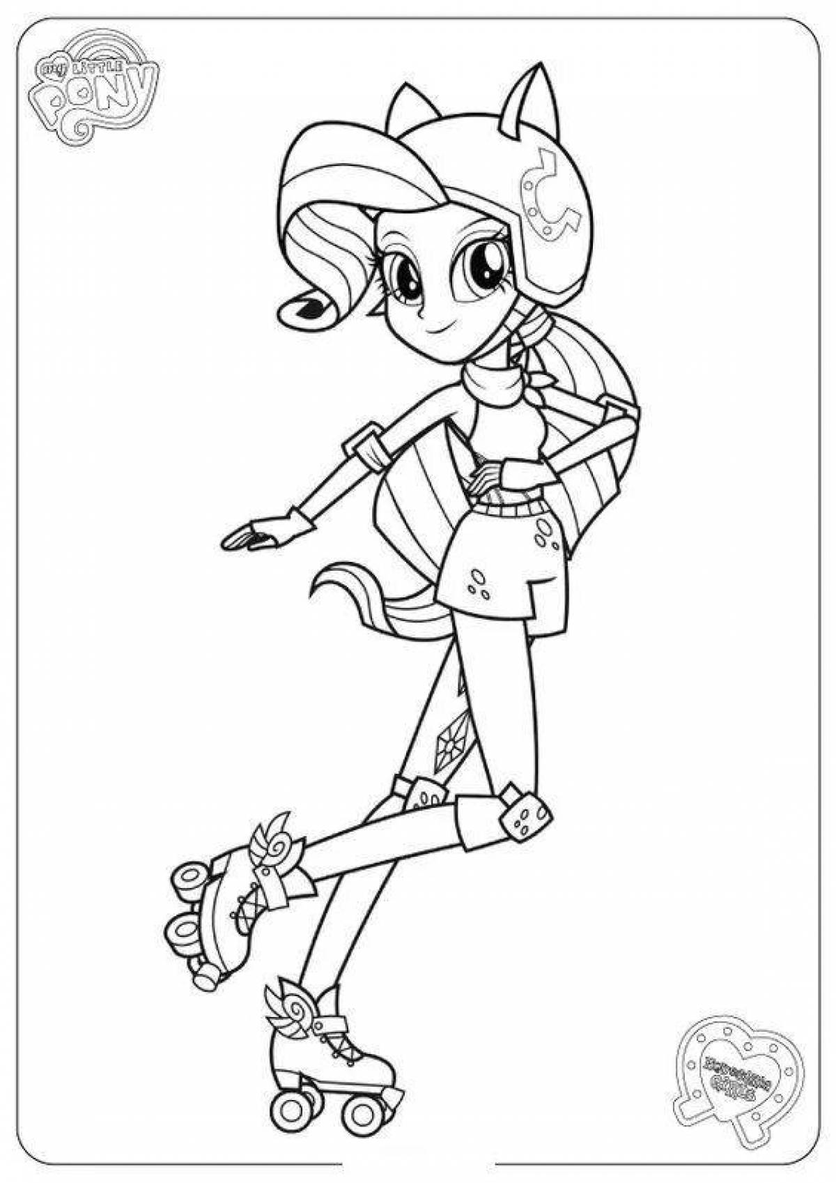 Adorable rainbow high coloring page
