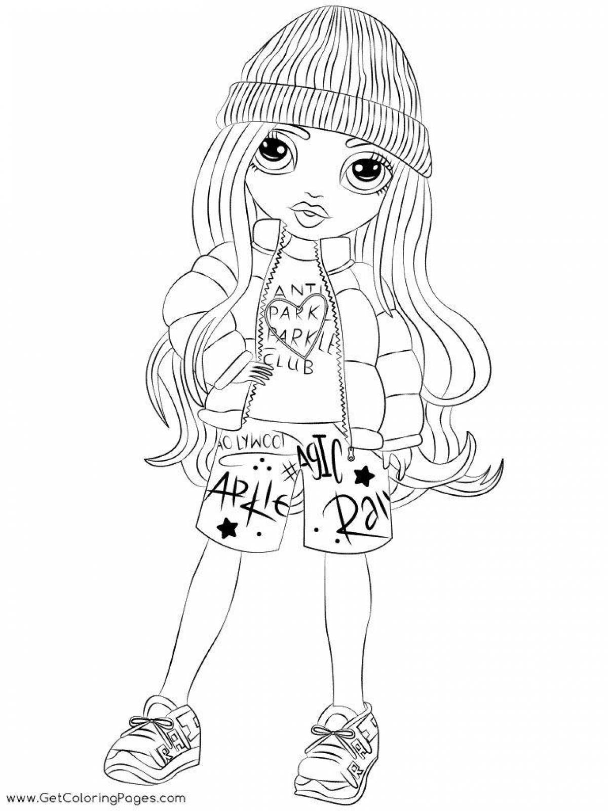 Grand Rainbow High coloring page