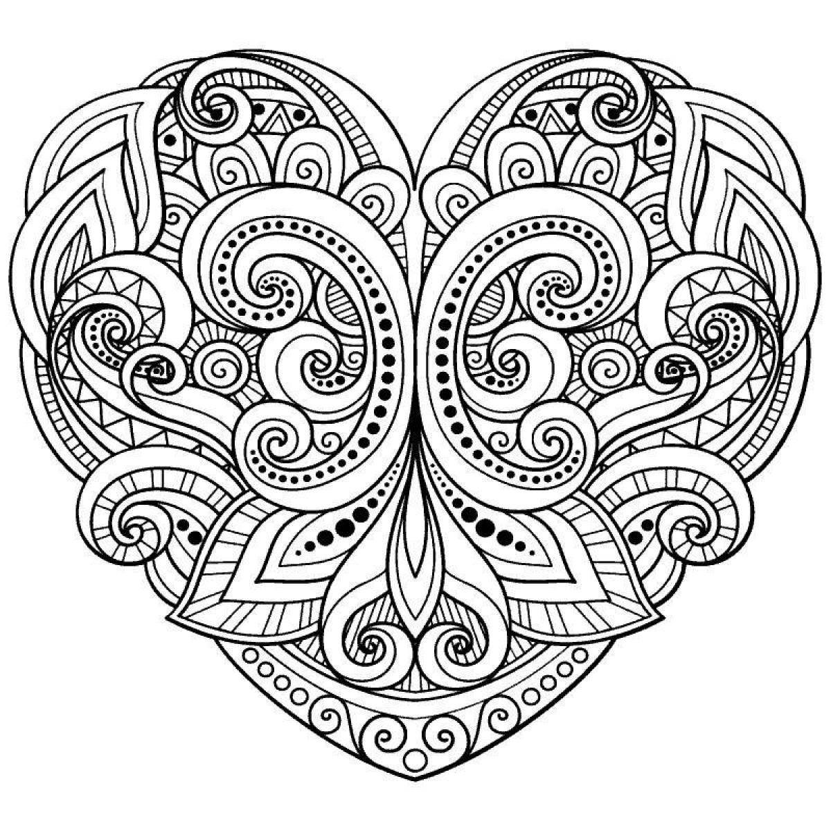 Refreshing heart anti-stress coloring book