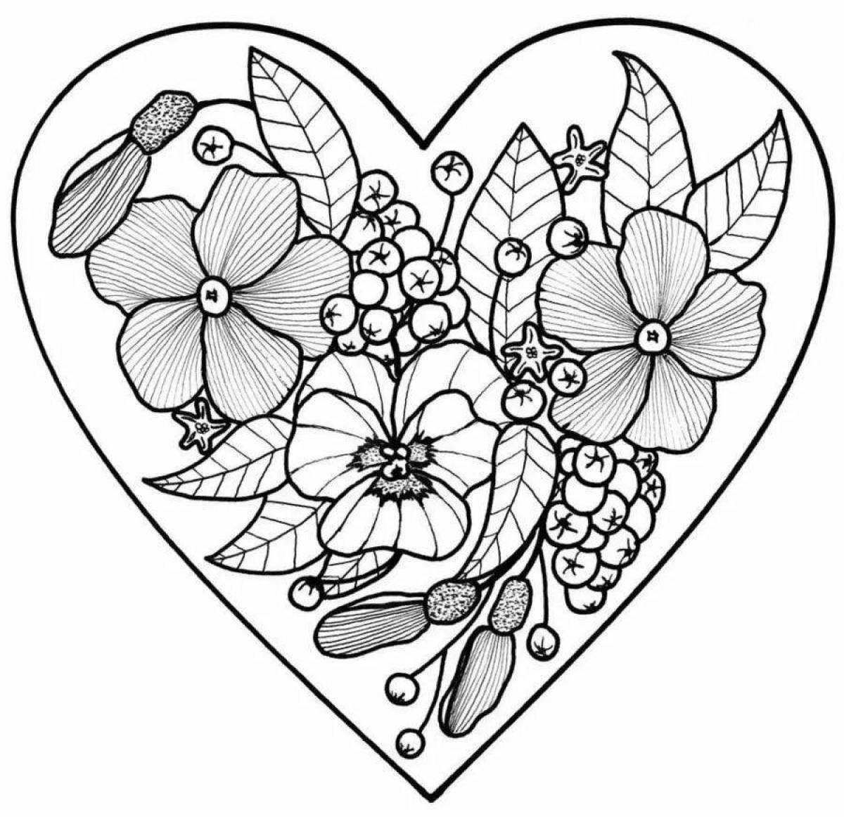 Coloring majestic heart antistress