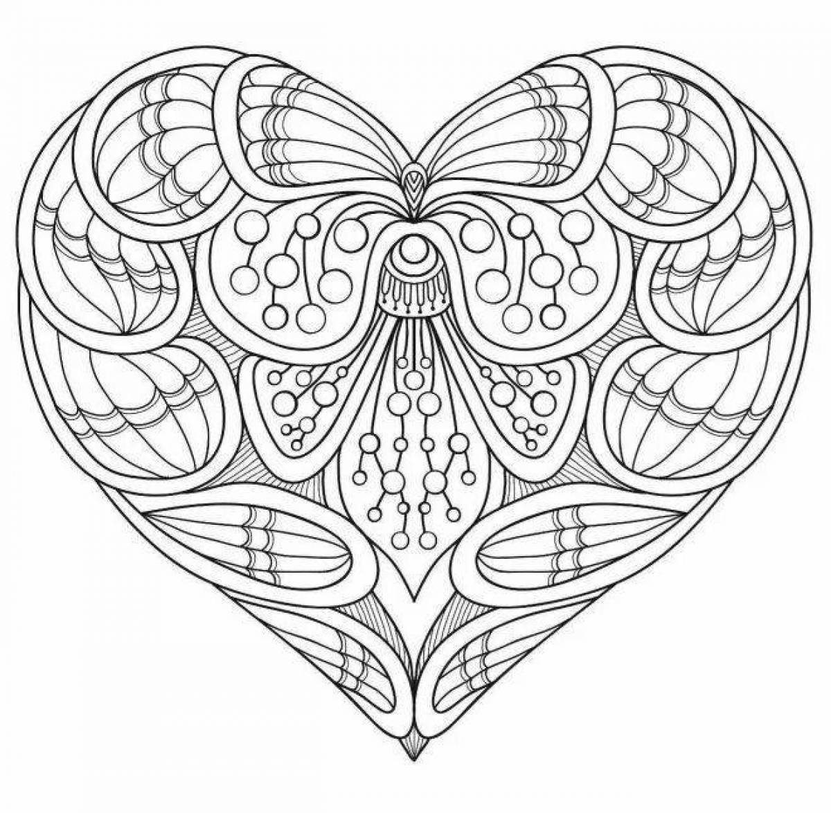 Lovely heart anti-stress coloring book