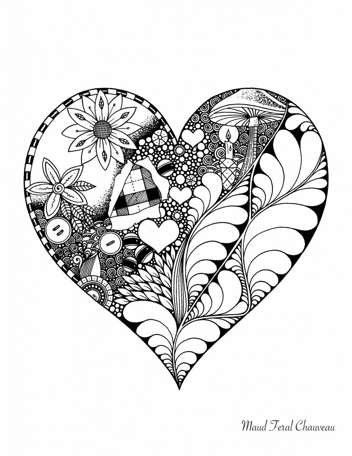 Coloring book sweet heart antistress