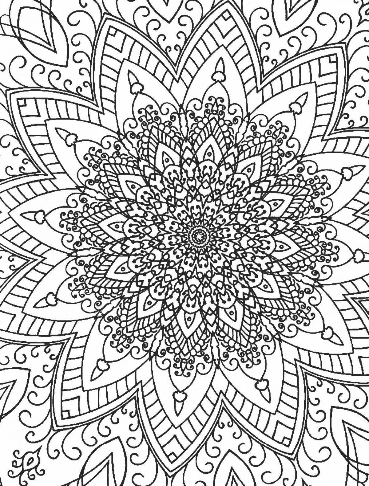 Coloring page with intricate patterns - exquisite