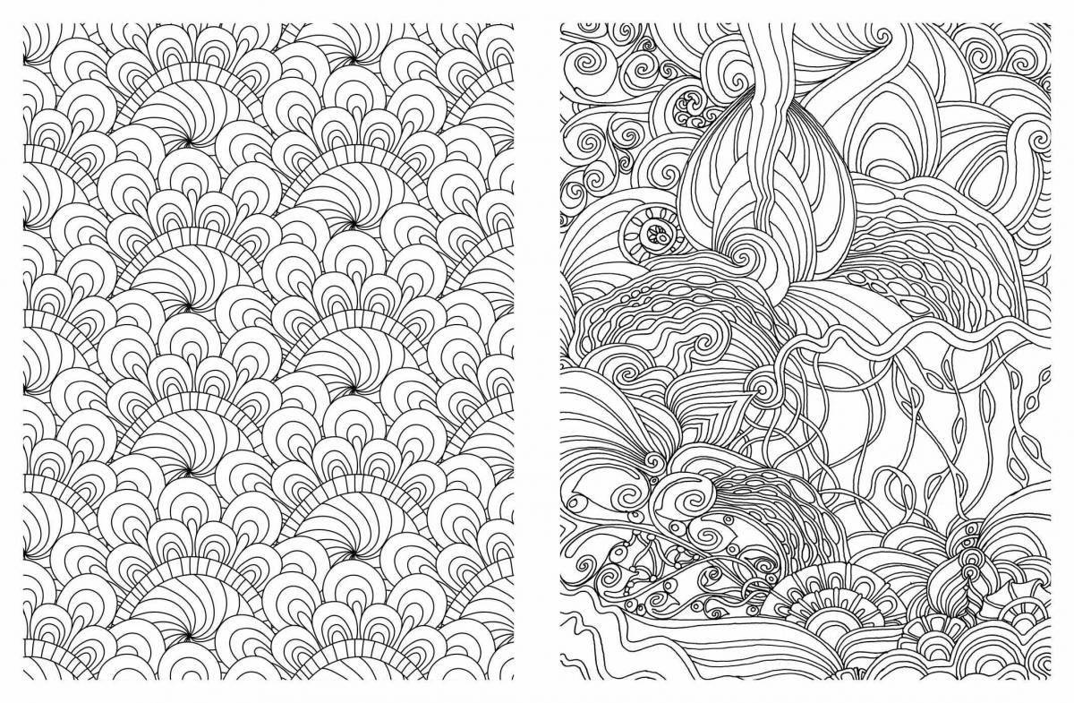 Coloring book intricate patterns - intriguing