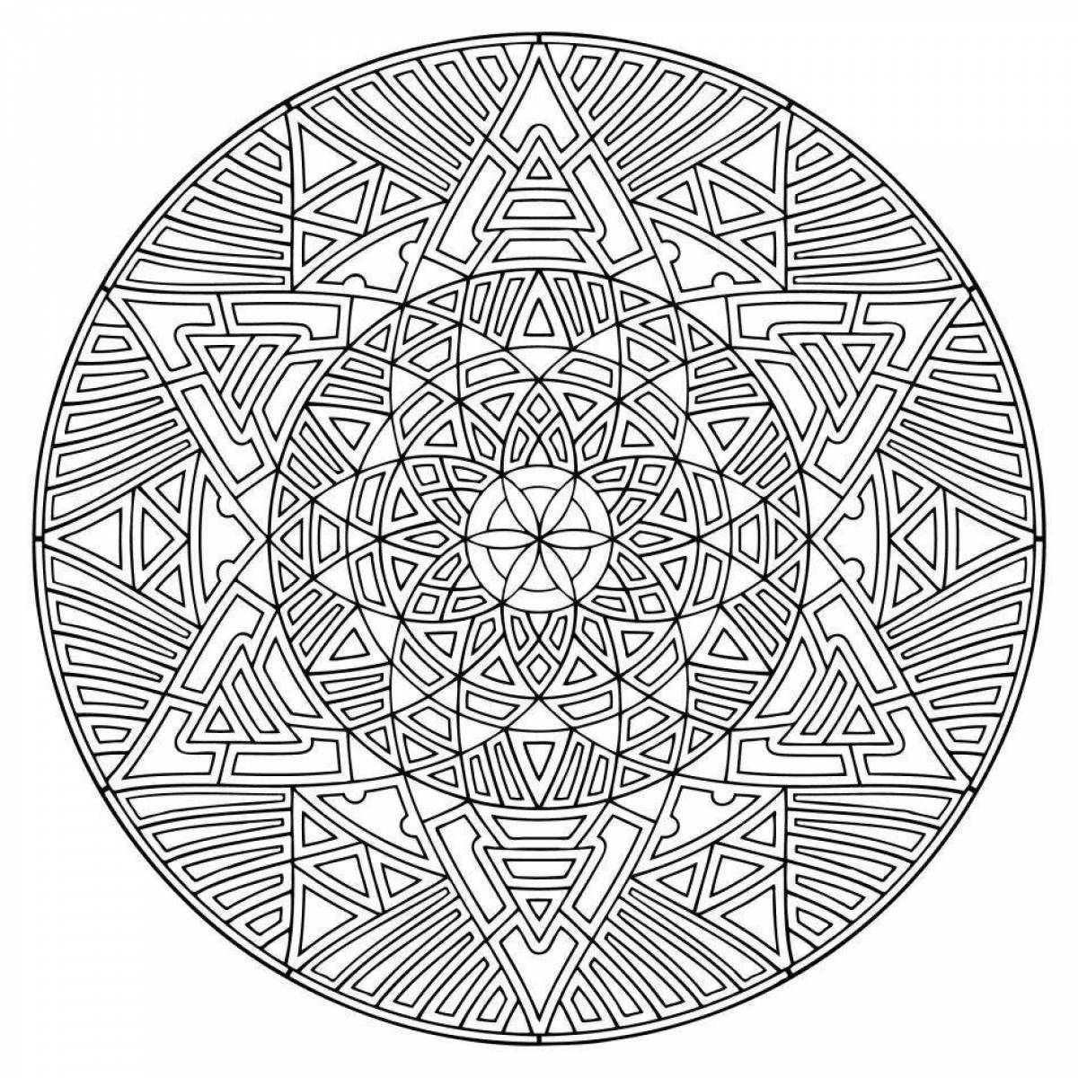 Coloring page with intricate patterns - mesmerizing