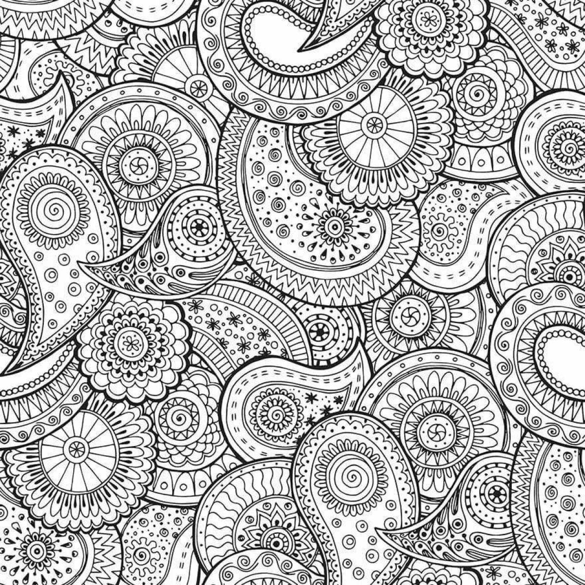Intricate Pattern Coloring Page - Vibrant
