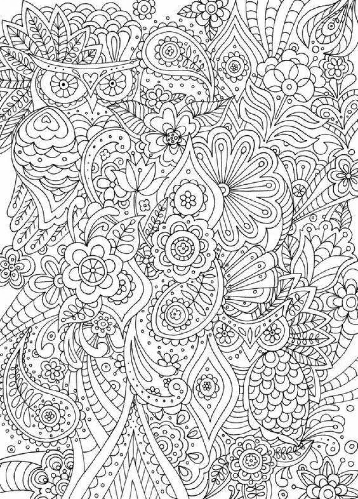 Coloring page intricate patterns - tempting