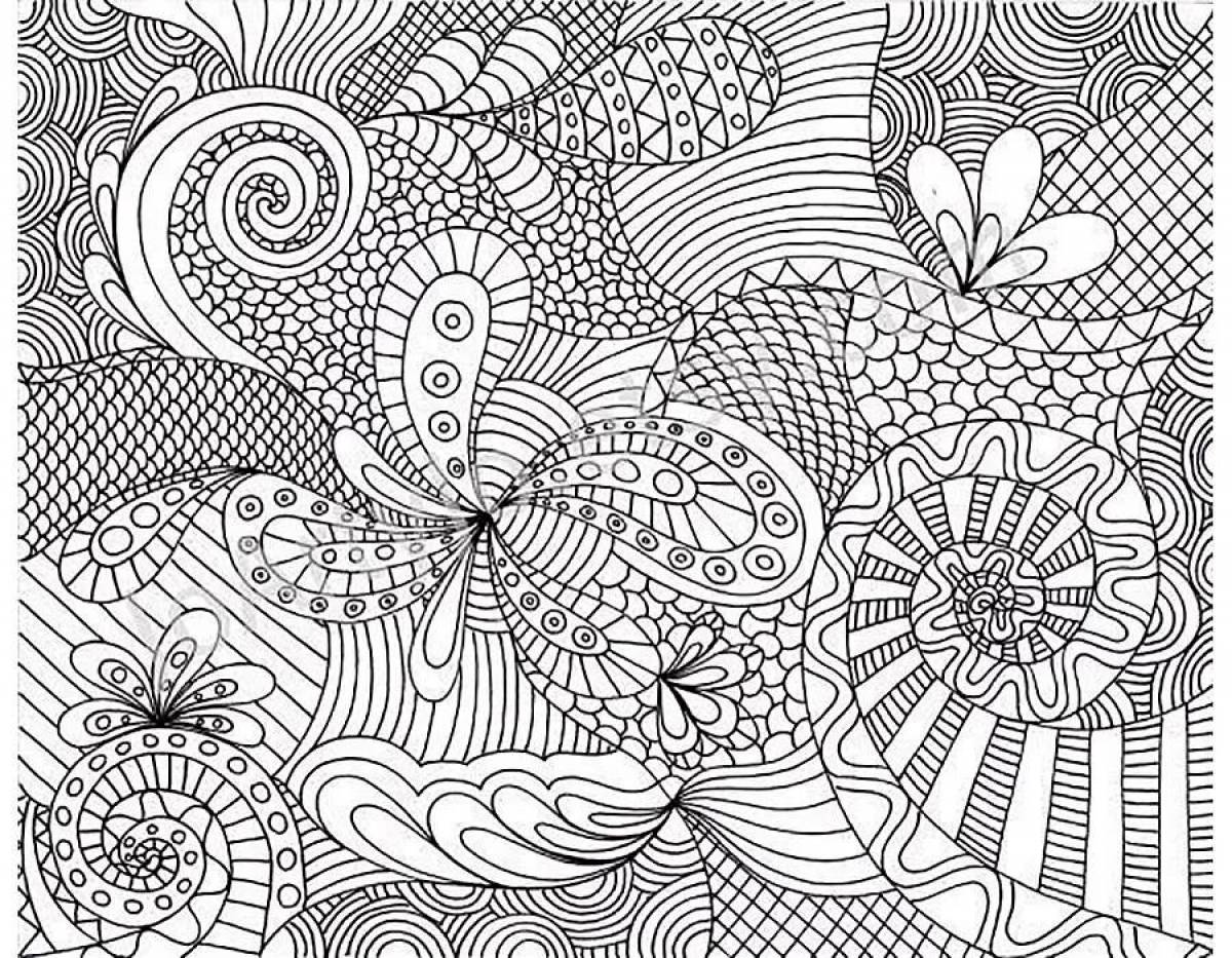 Coloring book intricate patterns - charm