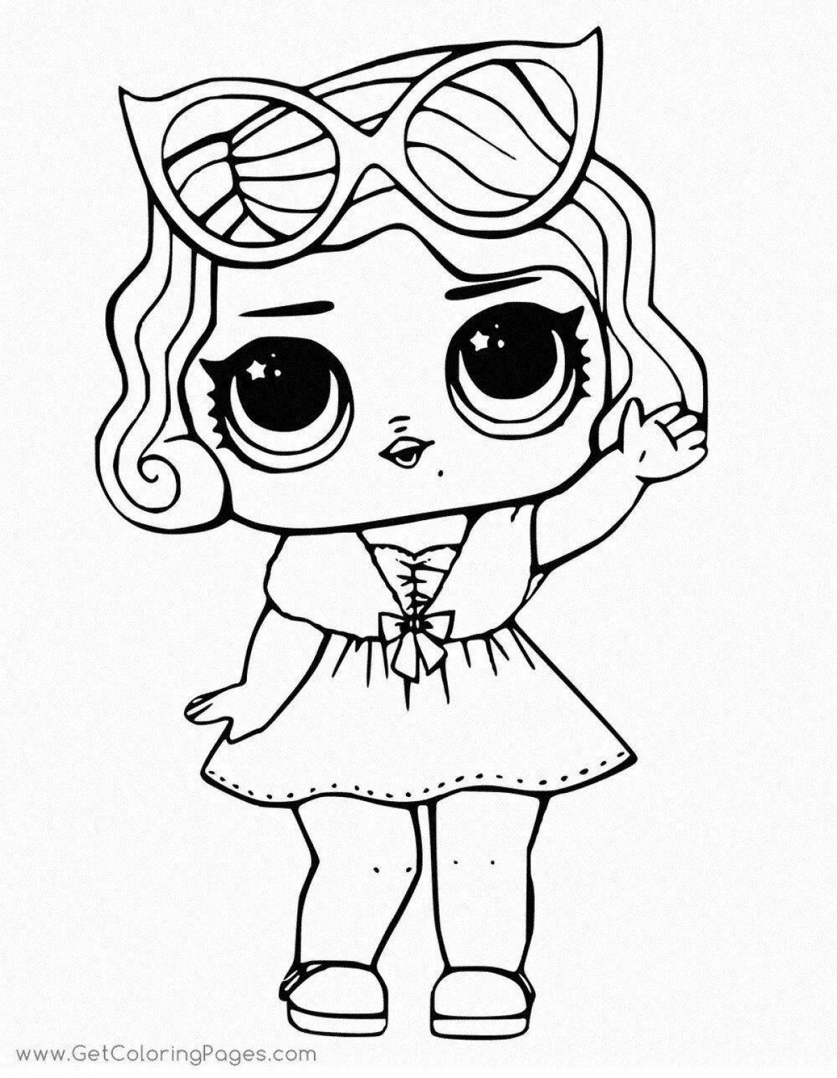 Fabulous coloring page doll lol figure