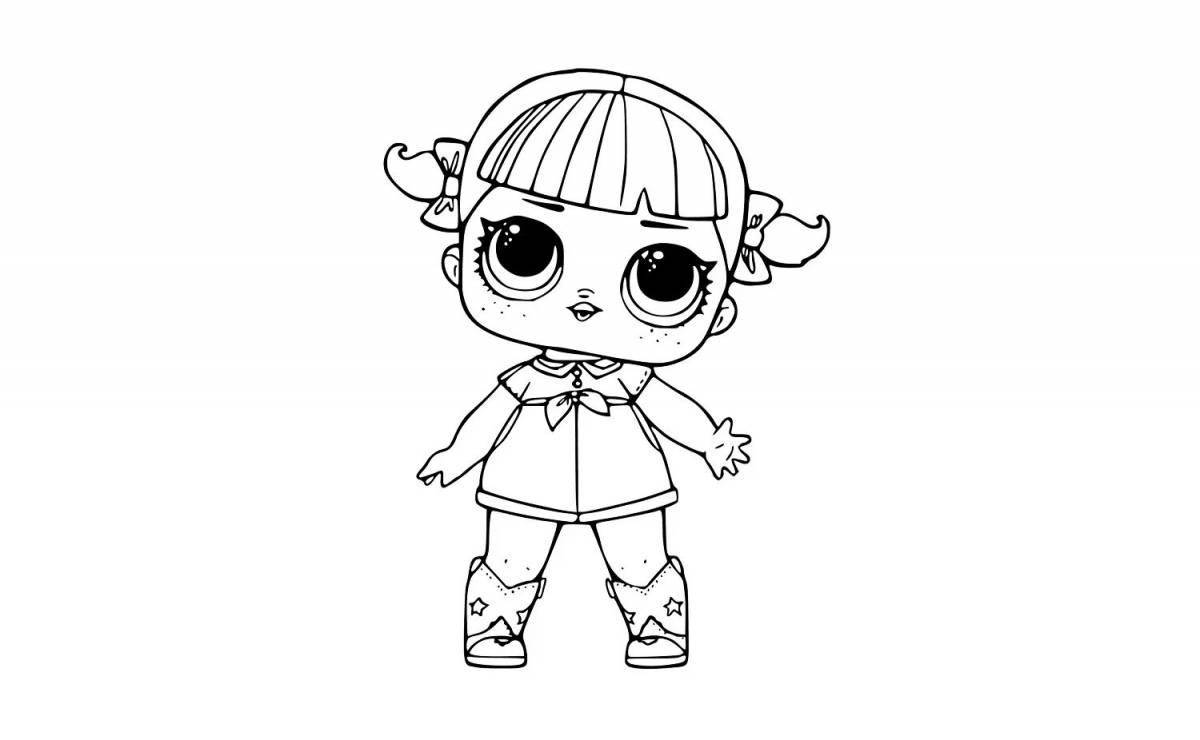 Radiant coloring page doll lol figure