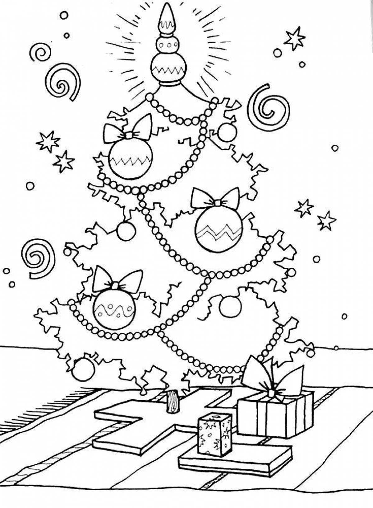 Blooming Christmas coloring book