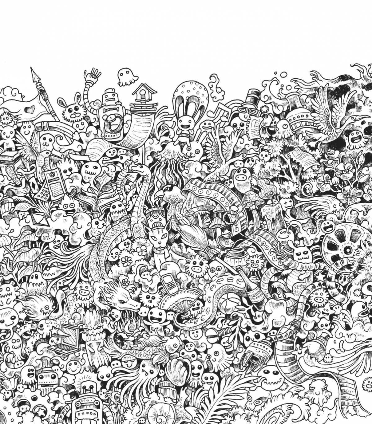 The most difficult coloring book in the world - intricately