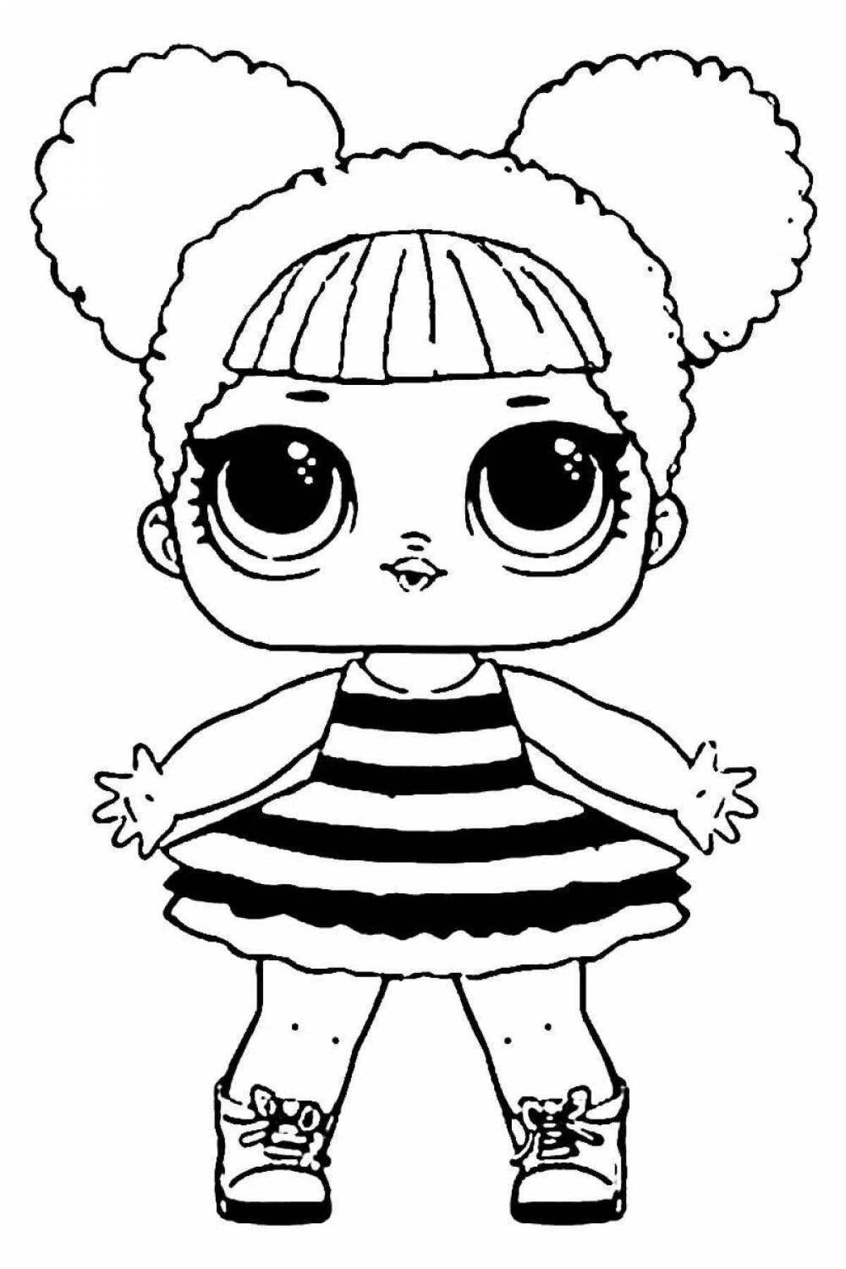 Dazzling coloring book for girls, lola doll