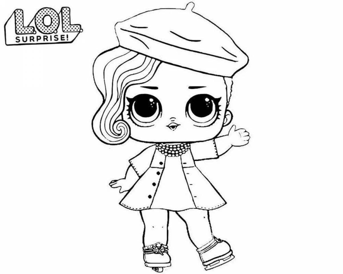 Elegant coloring book for girls, lola doll