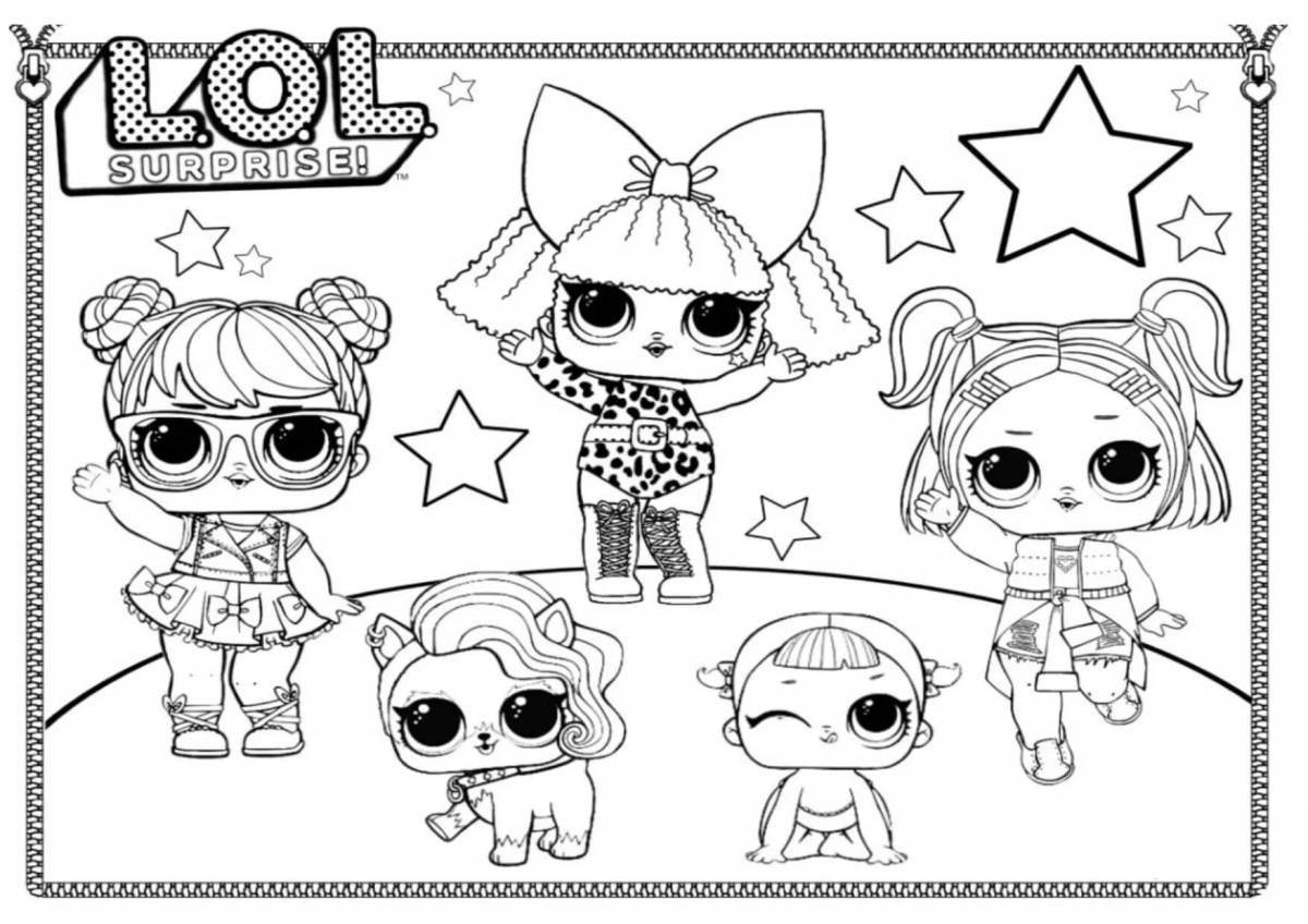 Invitation coloring for girls, lola doll