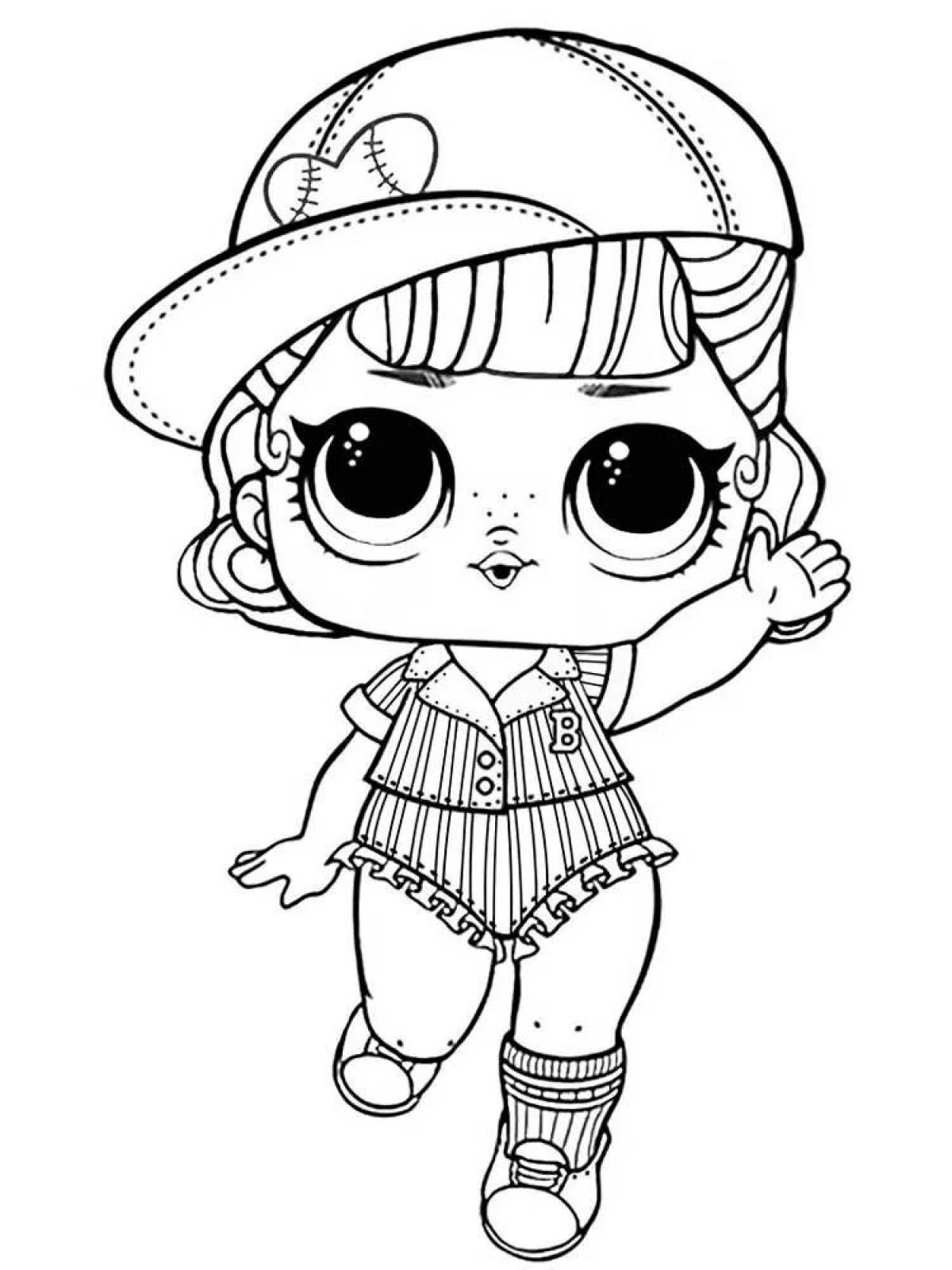 Outstanding coloring book for girls, lola doll