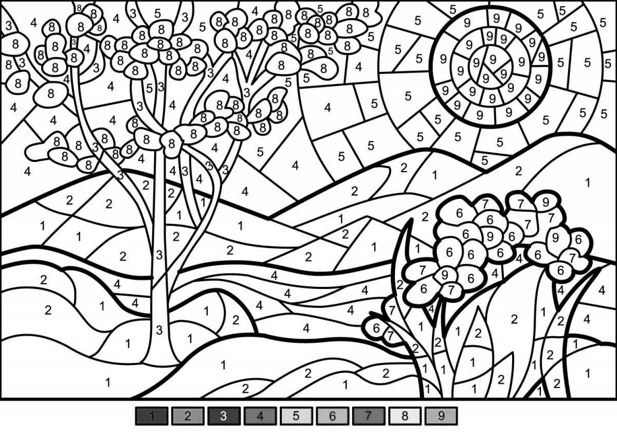 Creative coloring hey color by number