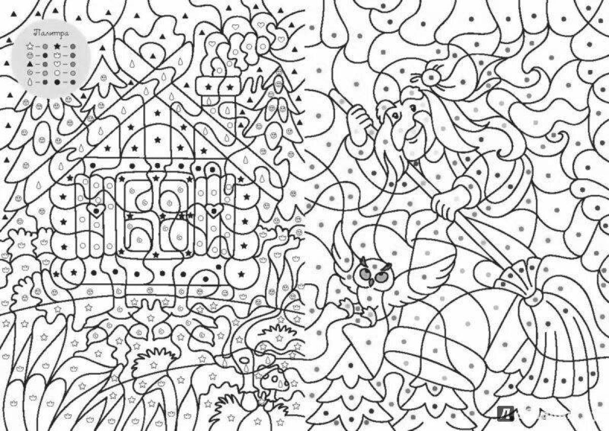 Color-spectacular hey color by numbers coloring page