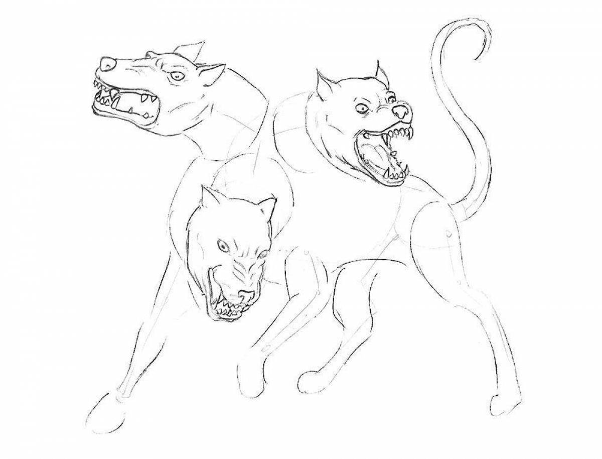 Раскраска цербер