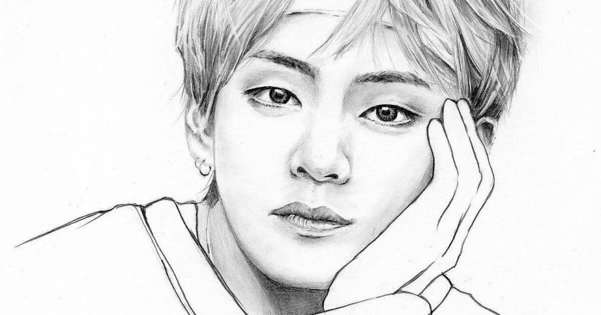Taehyung's colorful coloring page