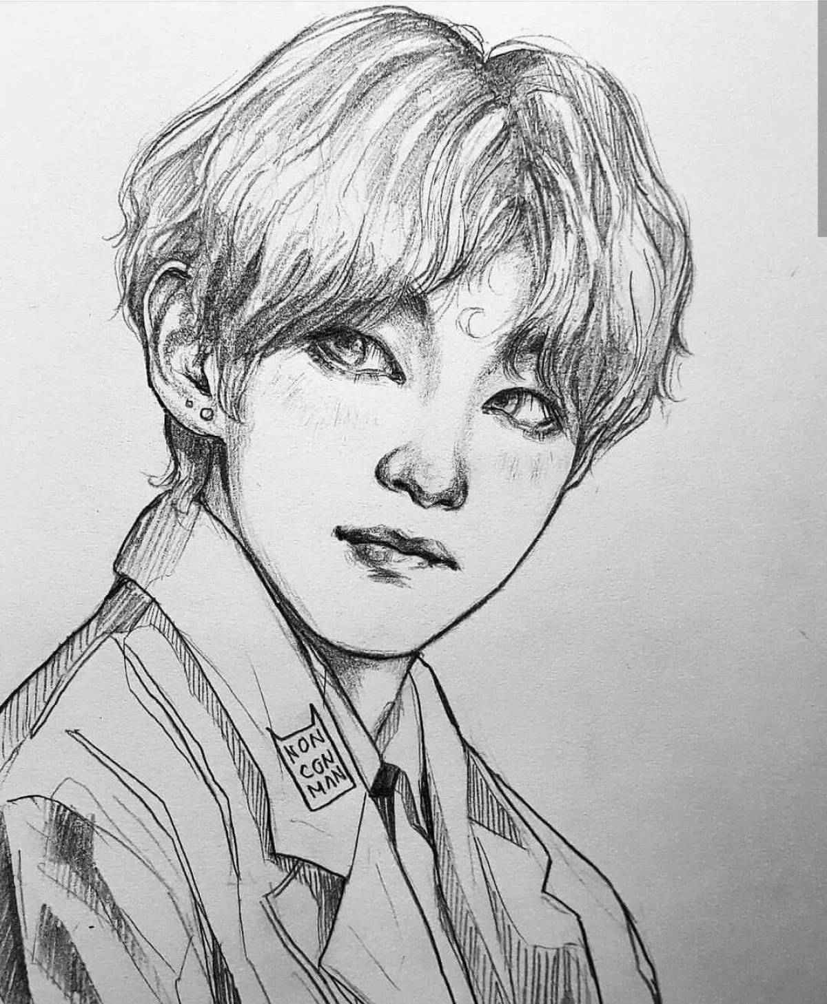 Taehyung's animated coloring page