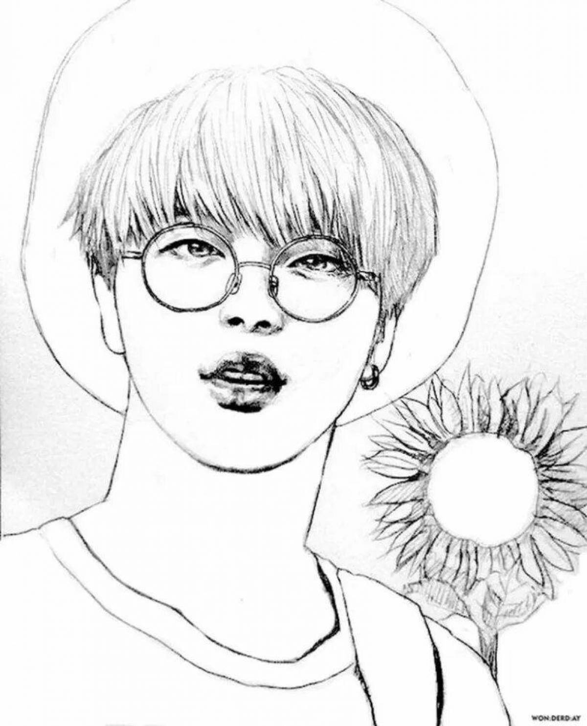 Great taehyung coloring page
