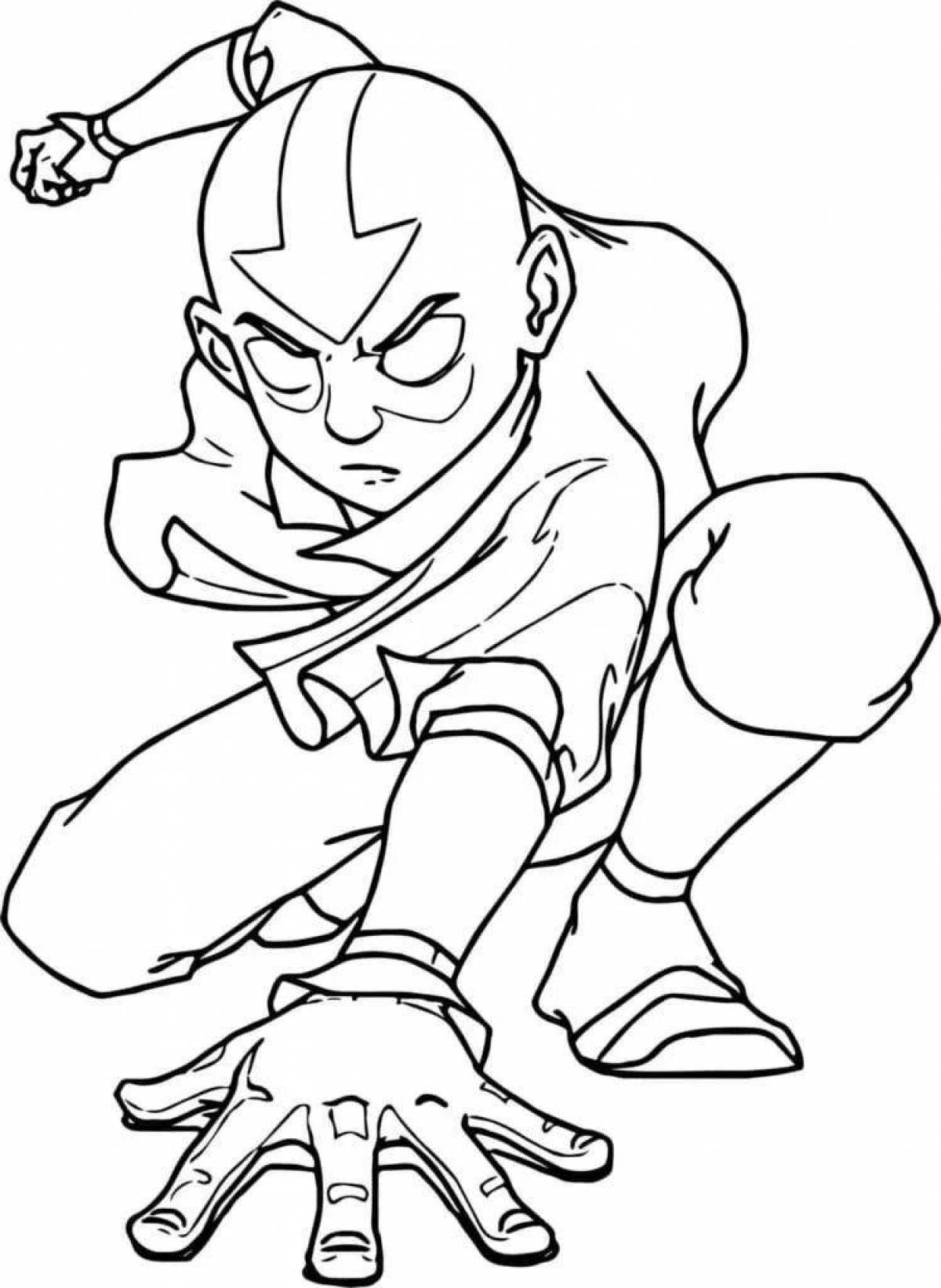 Colorful avatar coloring page