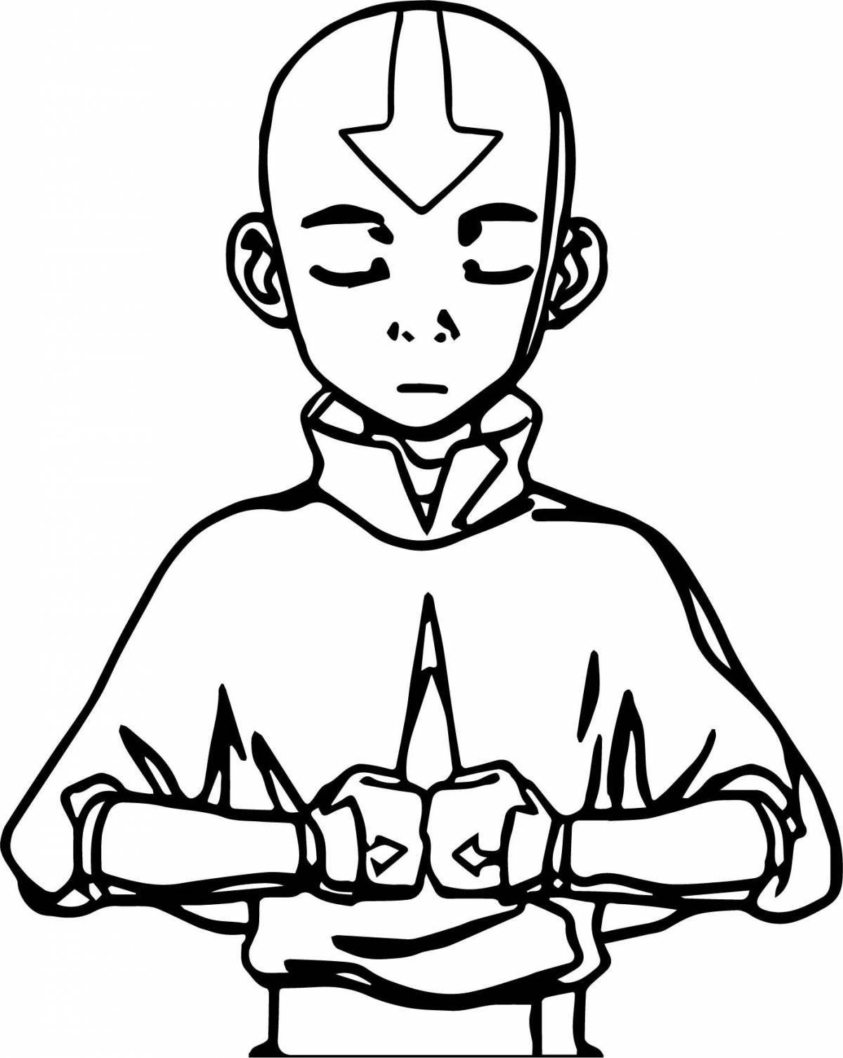 Adorable avatar coloring page