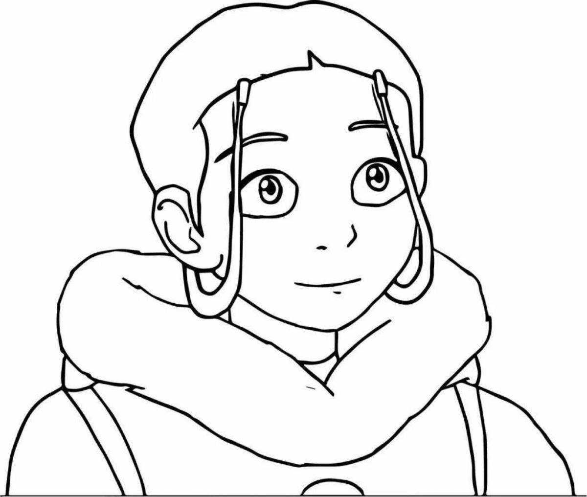 Glitter avatar coloring page