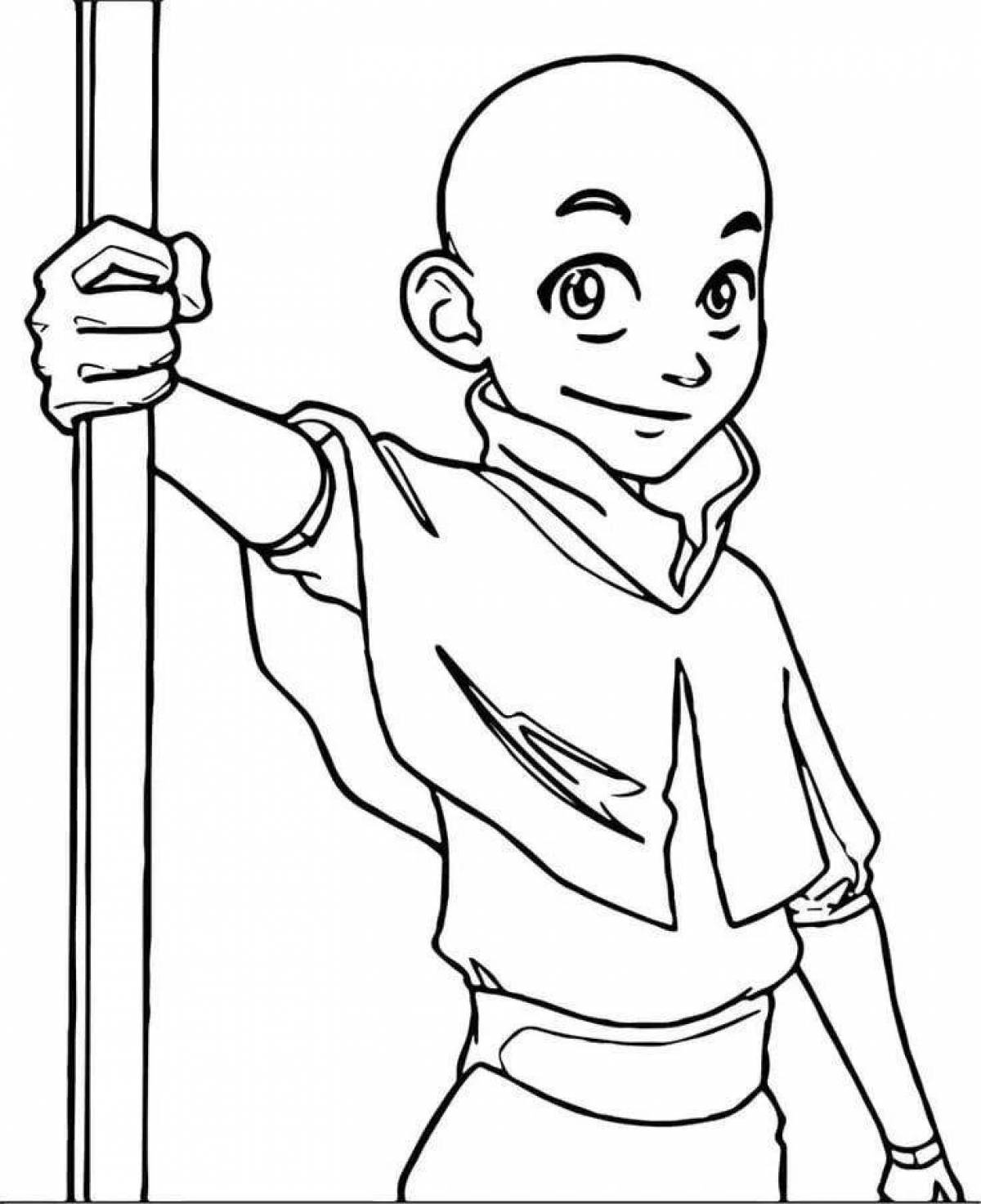 Playful avatar coloring page