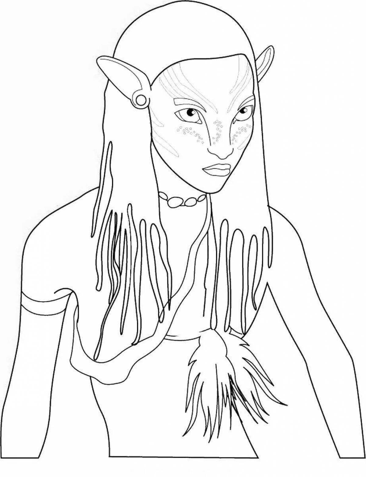 Luxury avatar coloring page