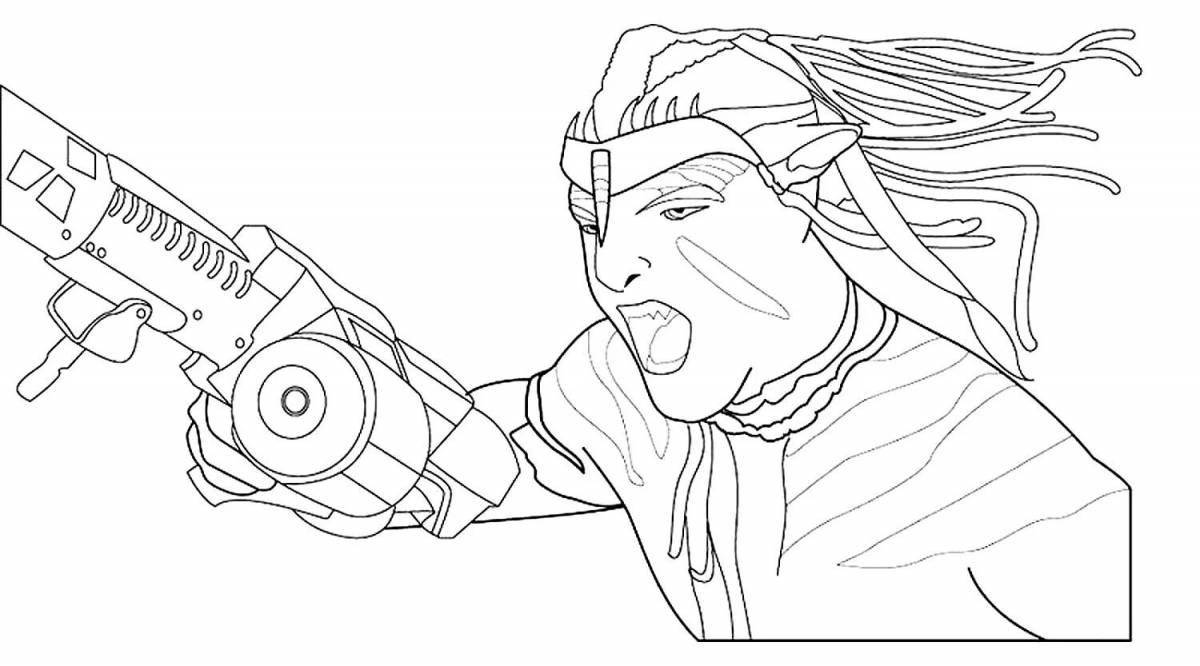Updated avatar coloring page