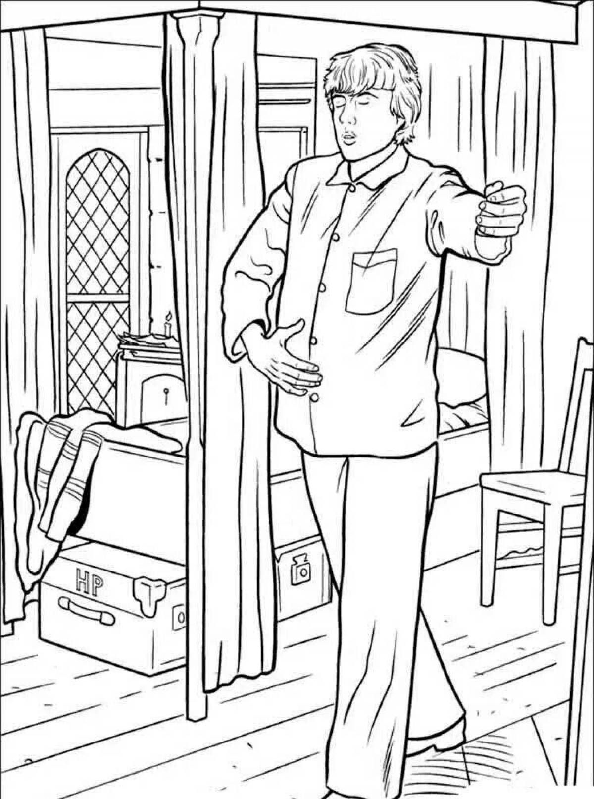 Brave ron coloring page