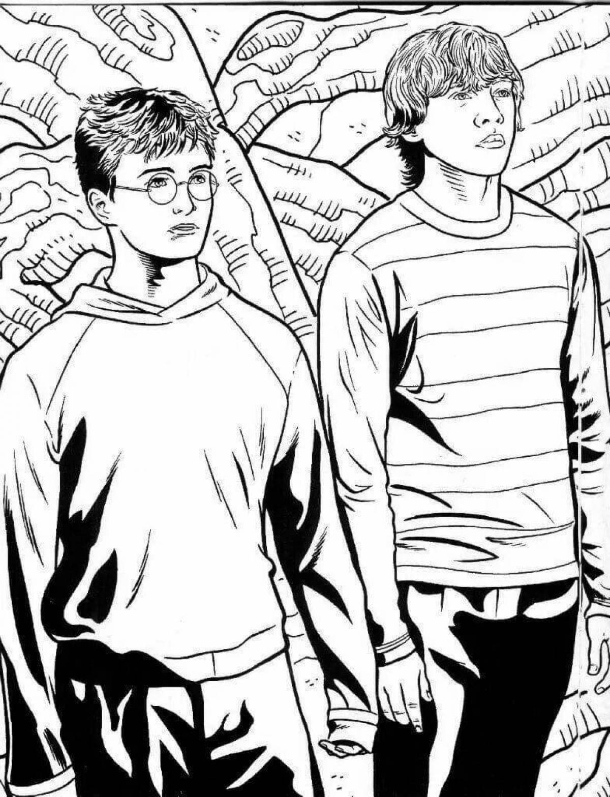 Color-explosion ron coloring page