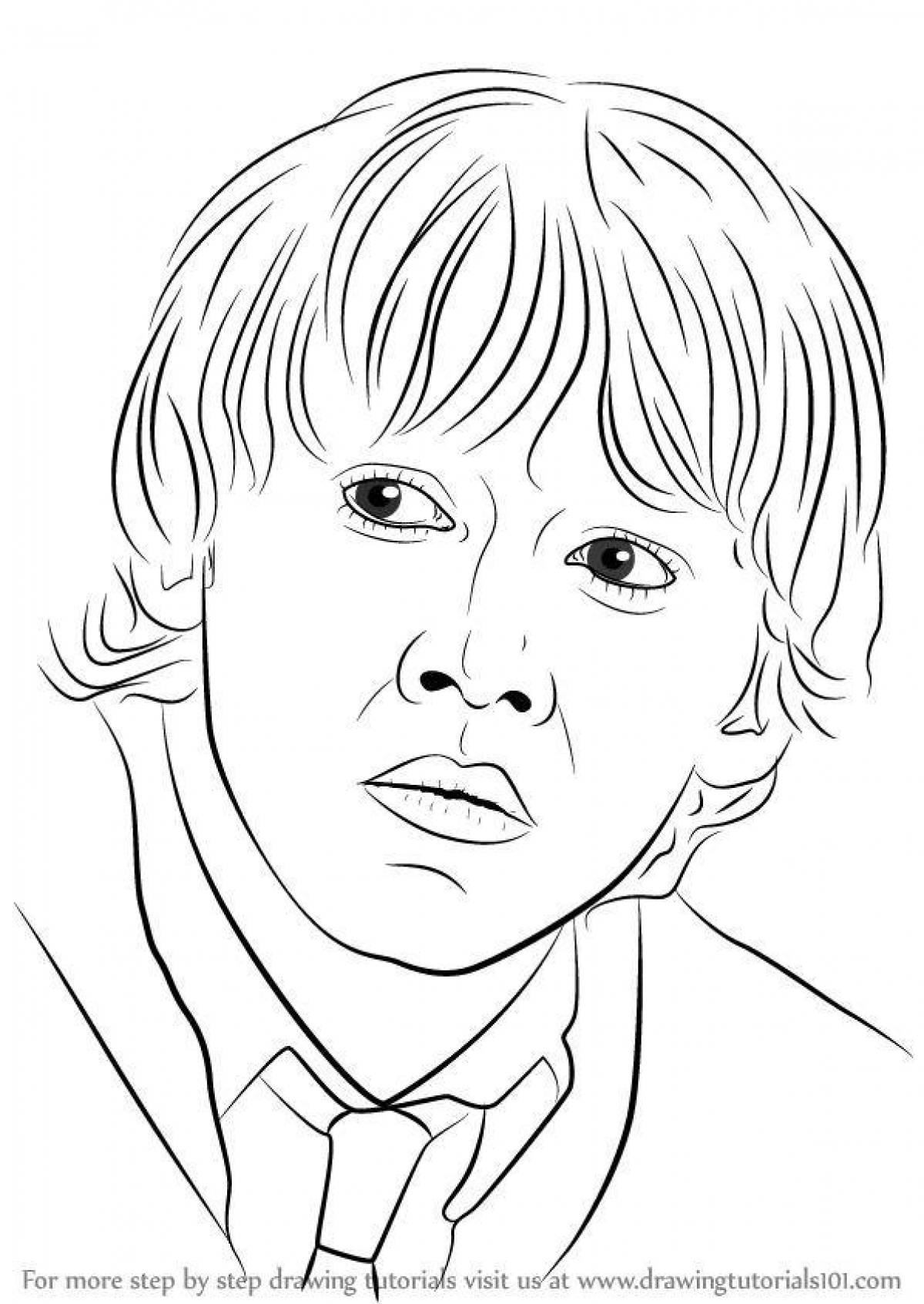 Colour-obsessed ron coloring book