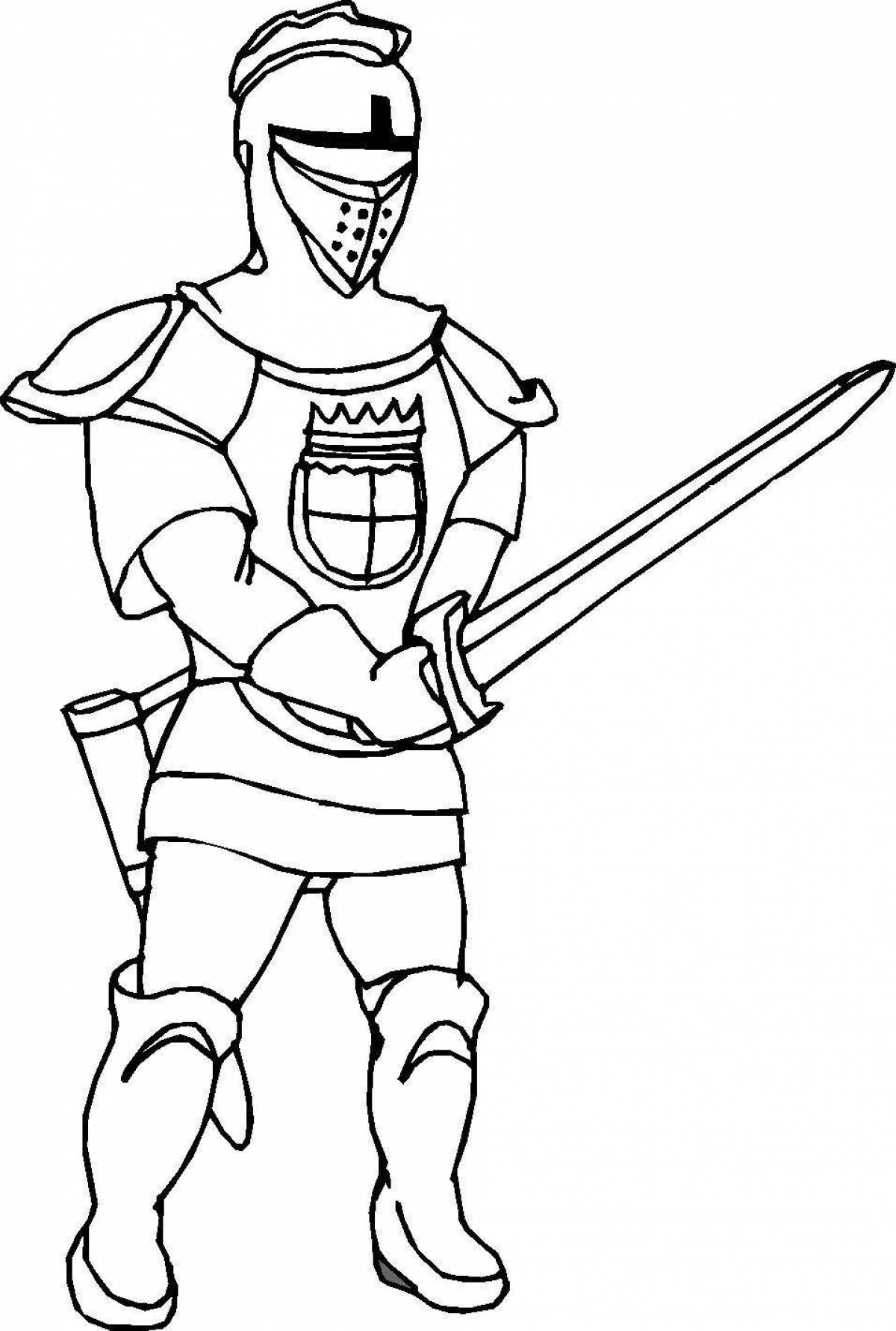 Relentless warrior coloring page