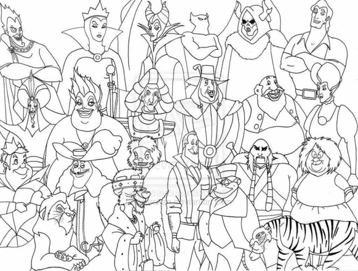 Relentless villains coloring pages