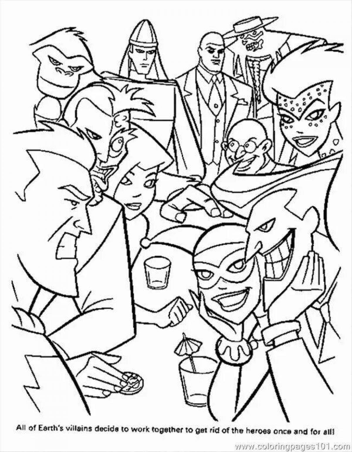 Malicious villains coloring pages