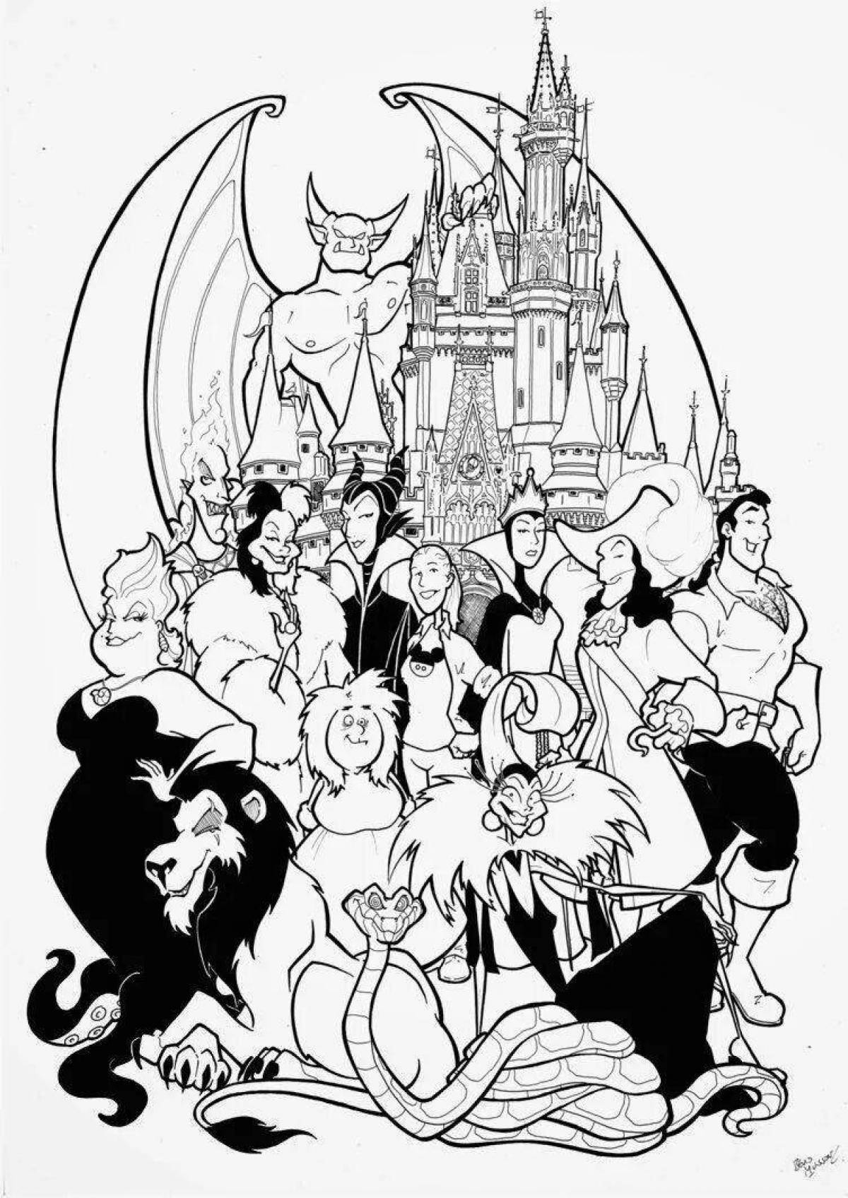 Nasty villain coloring pages