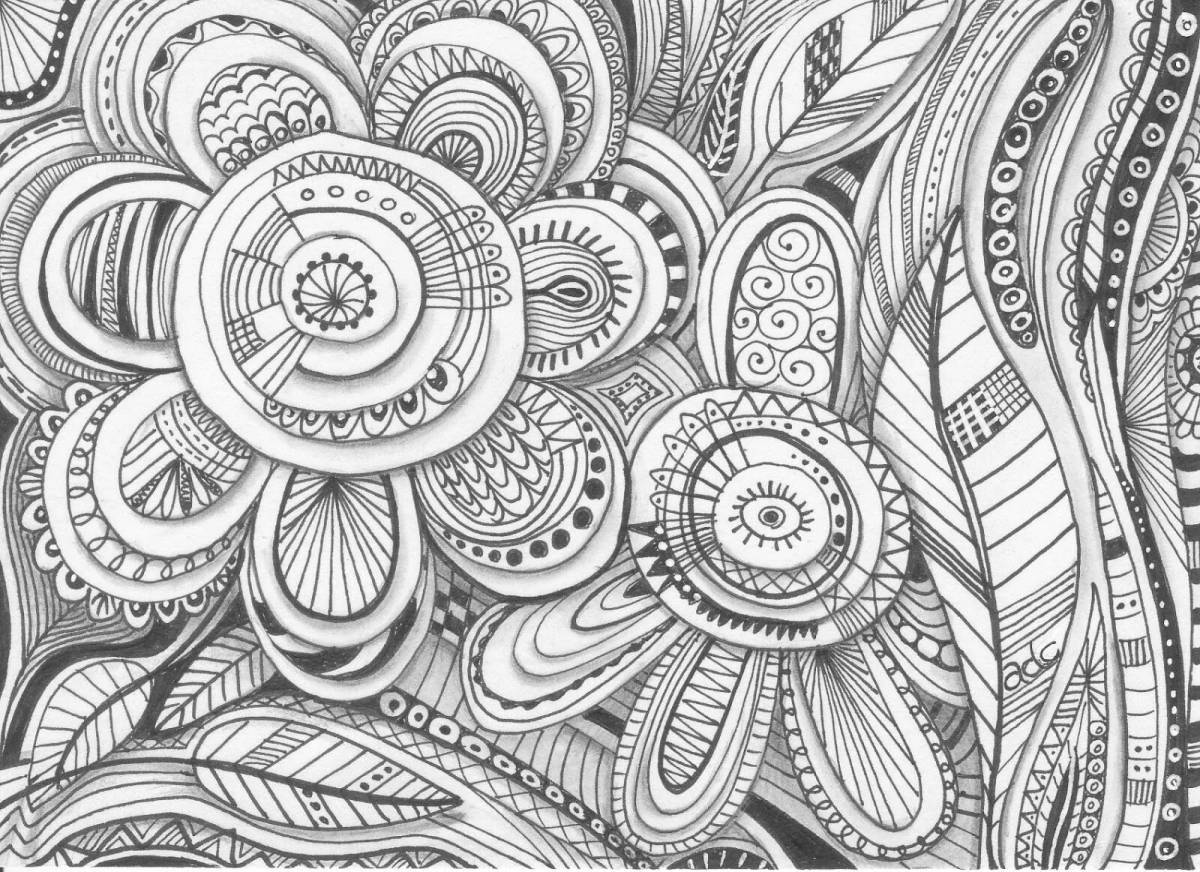 Creative coloring graphic art