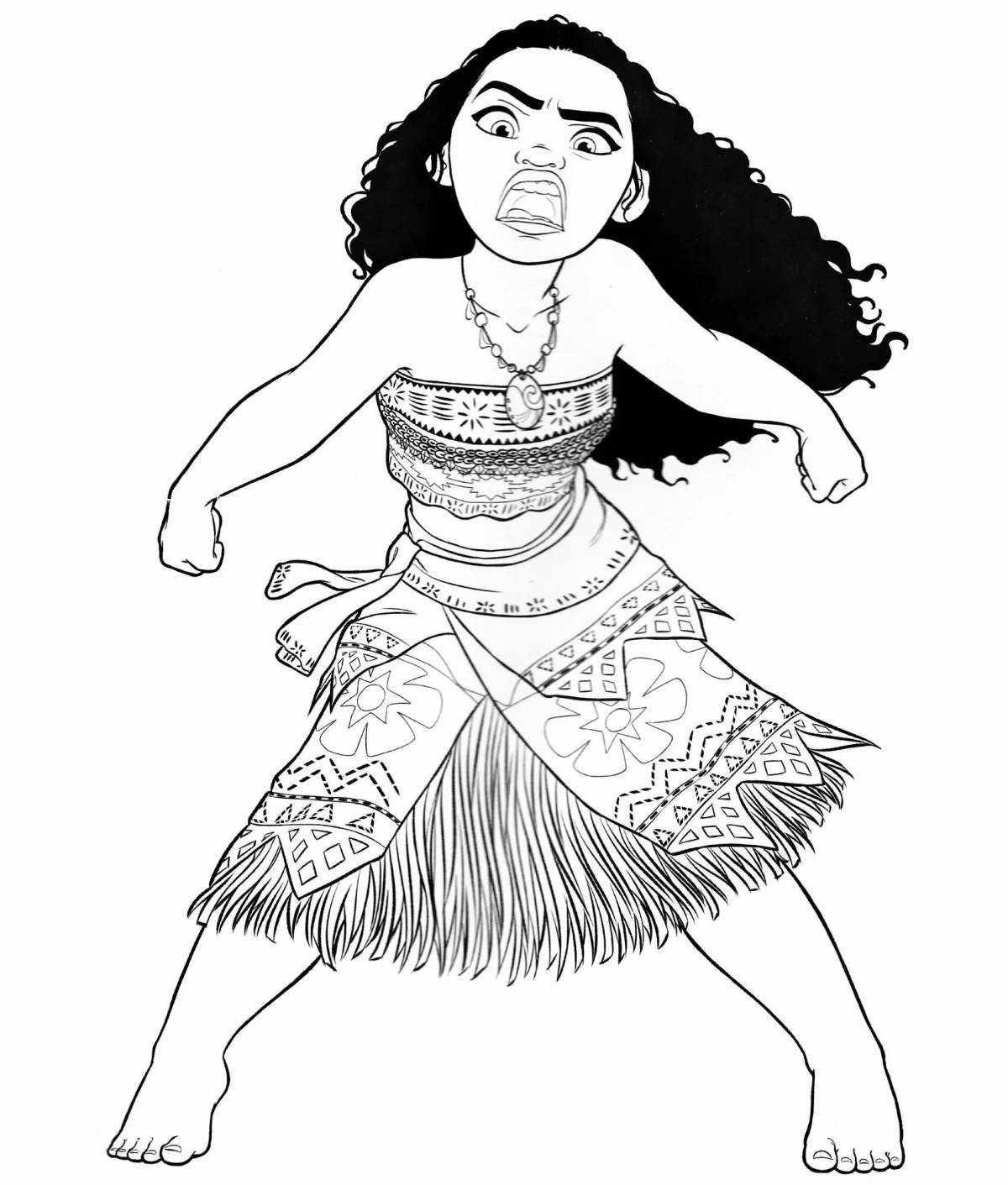 Amazing maui coloring page