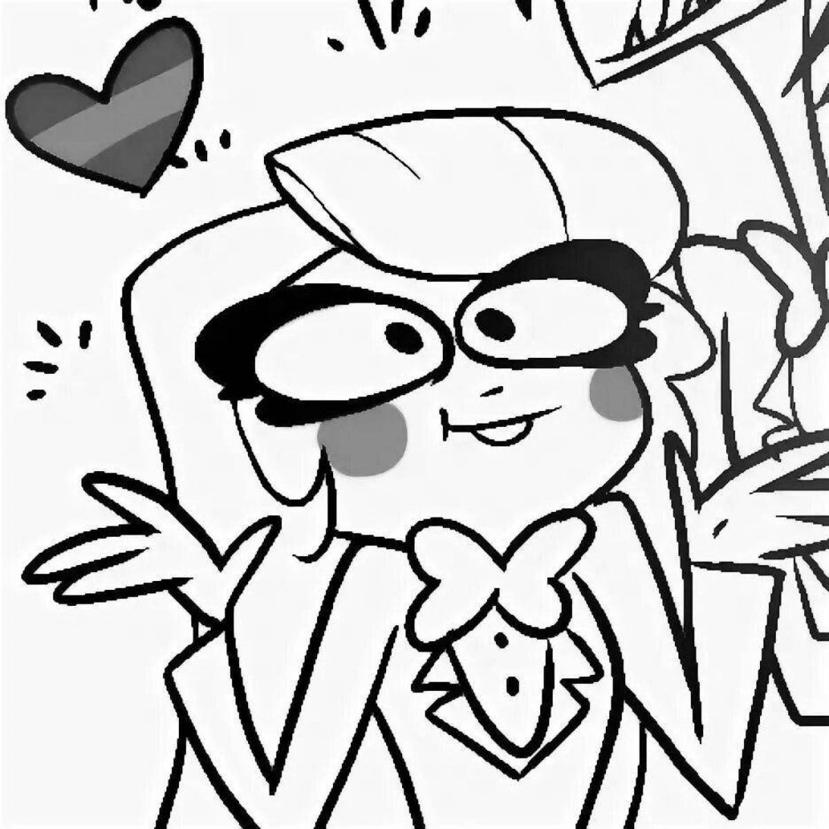 Smiling Charlie coloring page