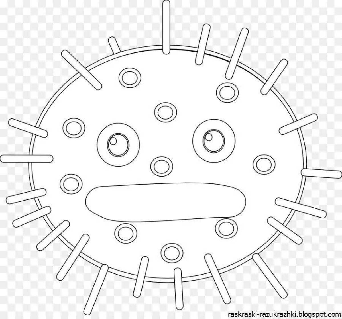 Innovative bacteria coloring page