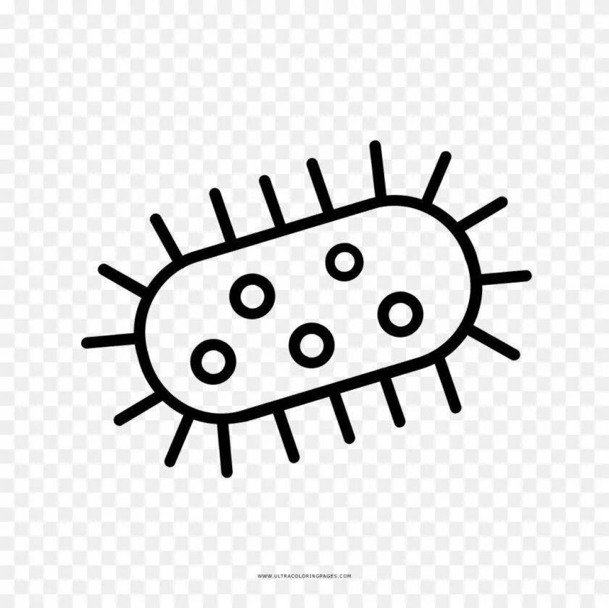 Sweet bacteria coloring page