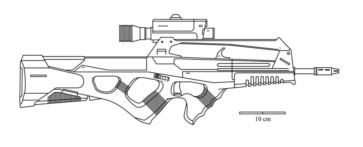 Adorable pistol coloring page for kids