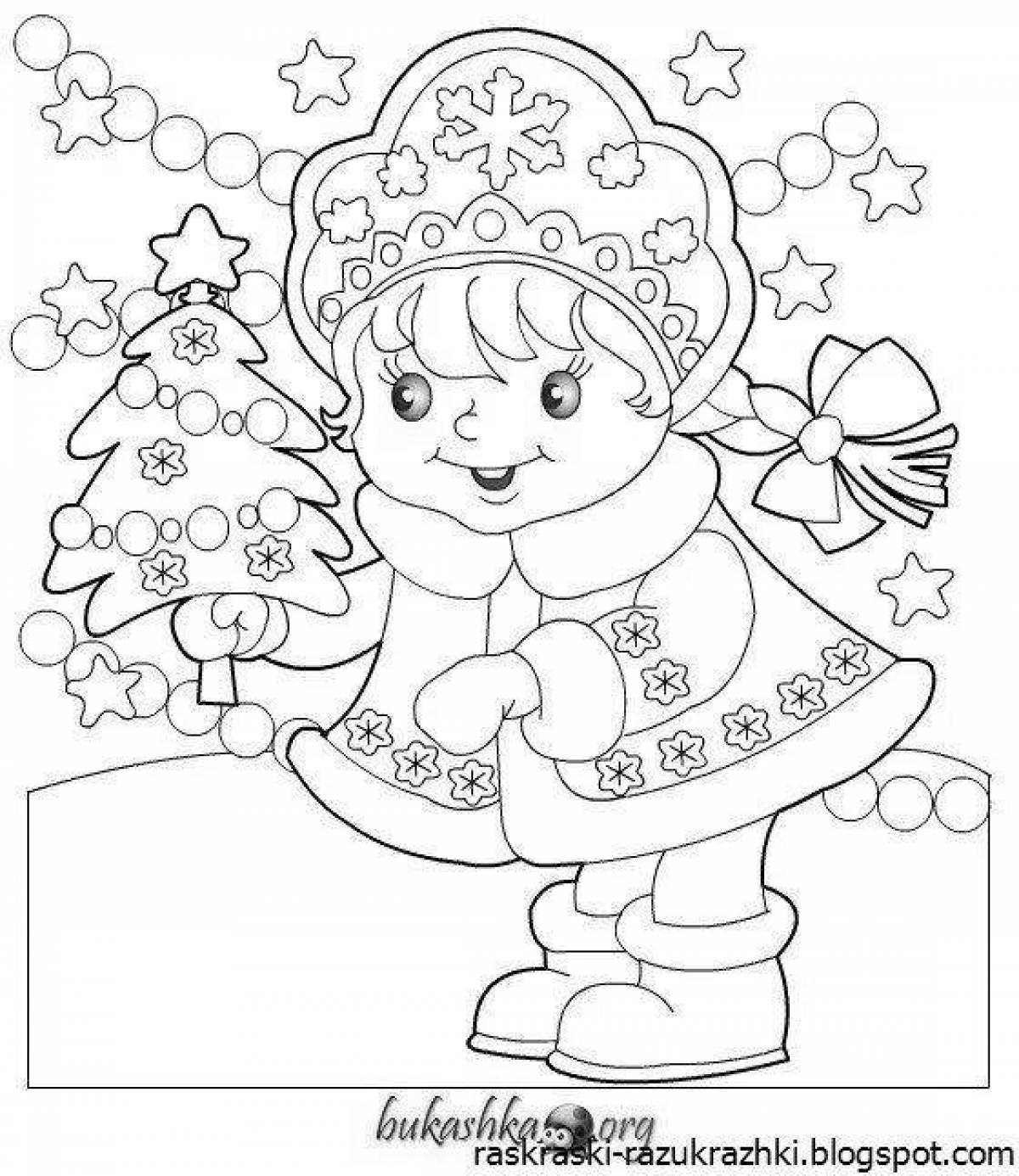 Coloring exotic snow maiden