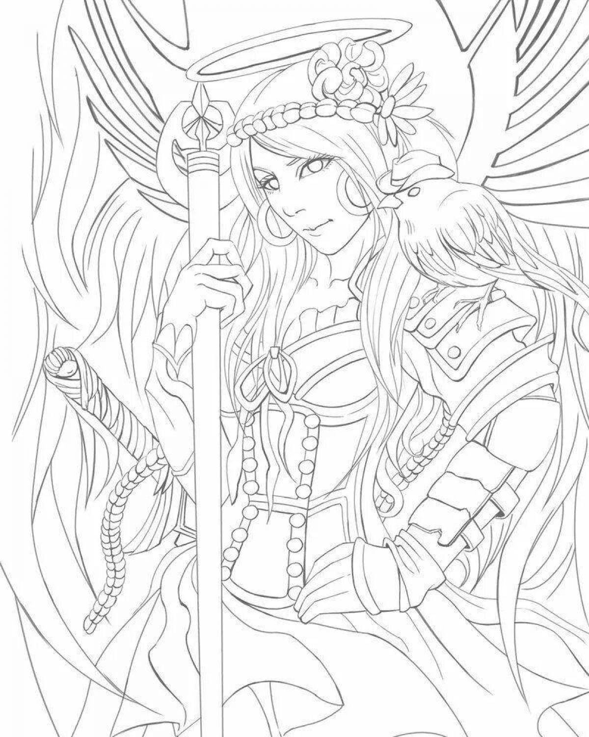 Glorious coloring anime fantasy