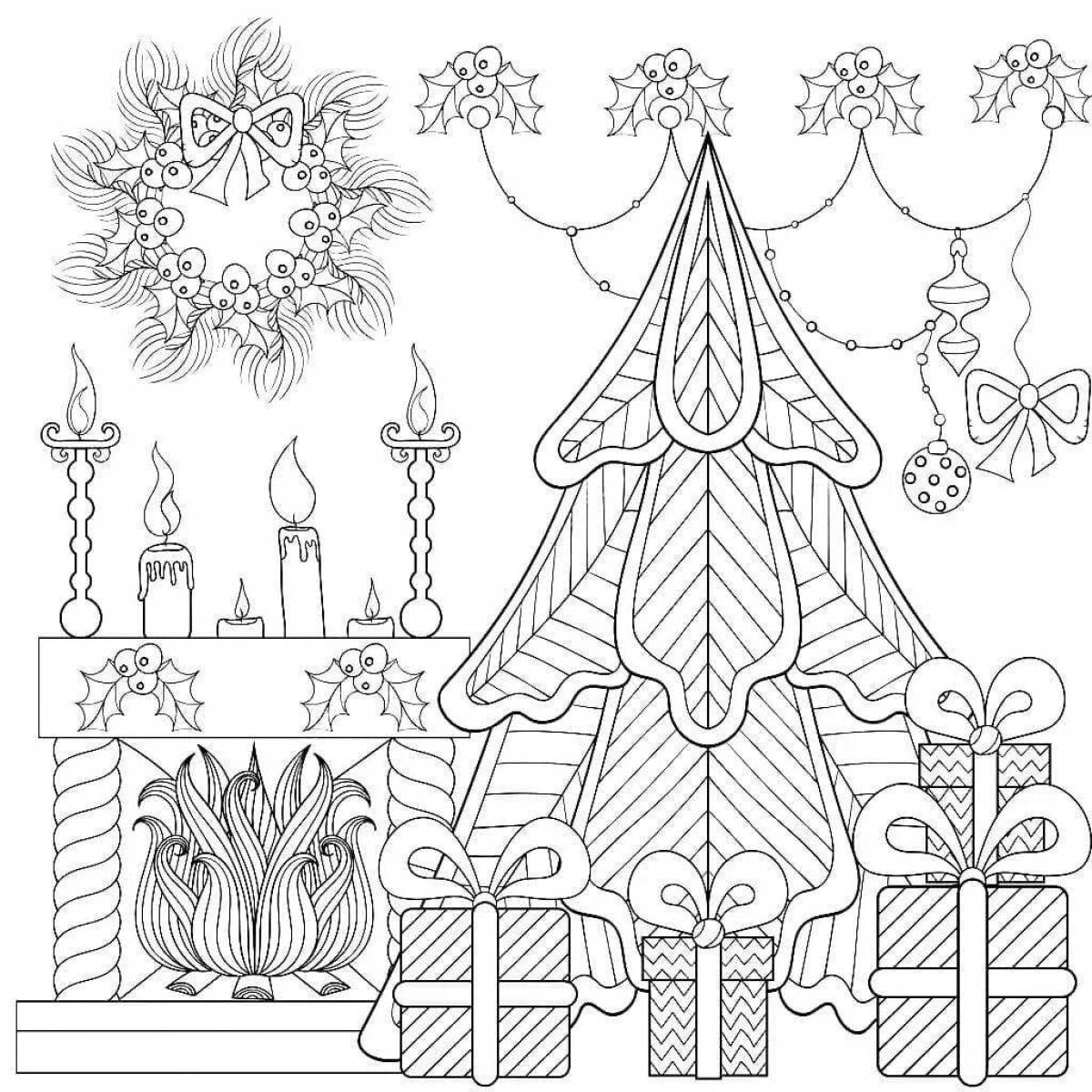 Coloring page holiday Christmas miracles